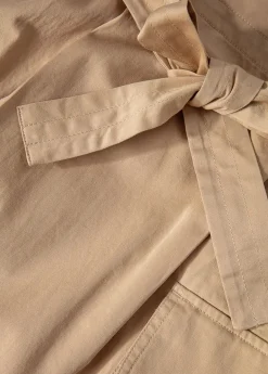 Beige cargokjol i bomull