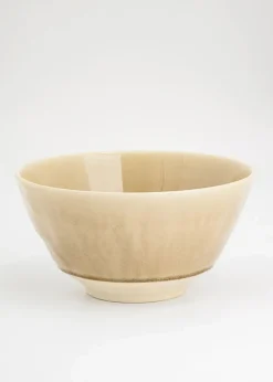 Beige salladsskål i stengods