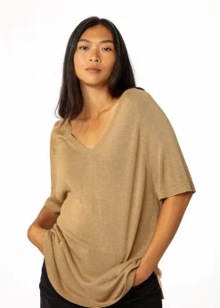 Beige stickad tröja