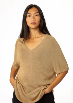 Beige stickad tröja