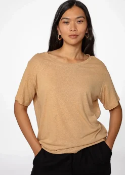 Beige tröja i linblandning