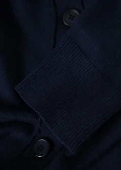 Blå finstickad cardigan