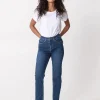 Blå jeans med stretch