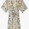Blommig lång kimono