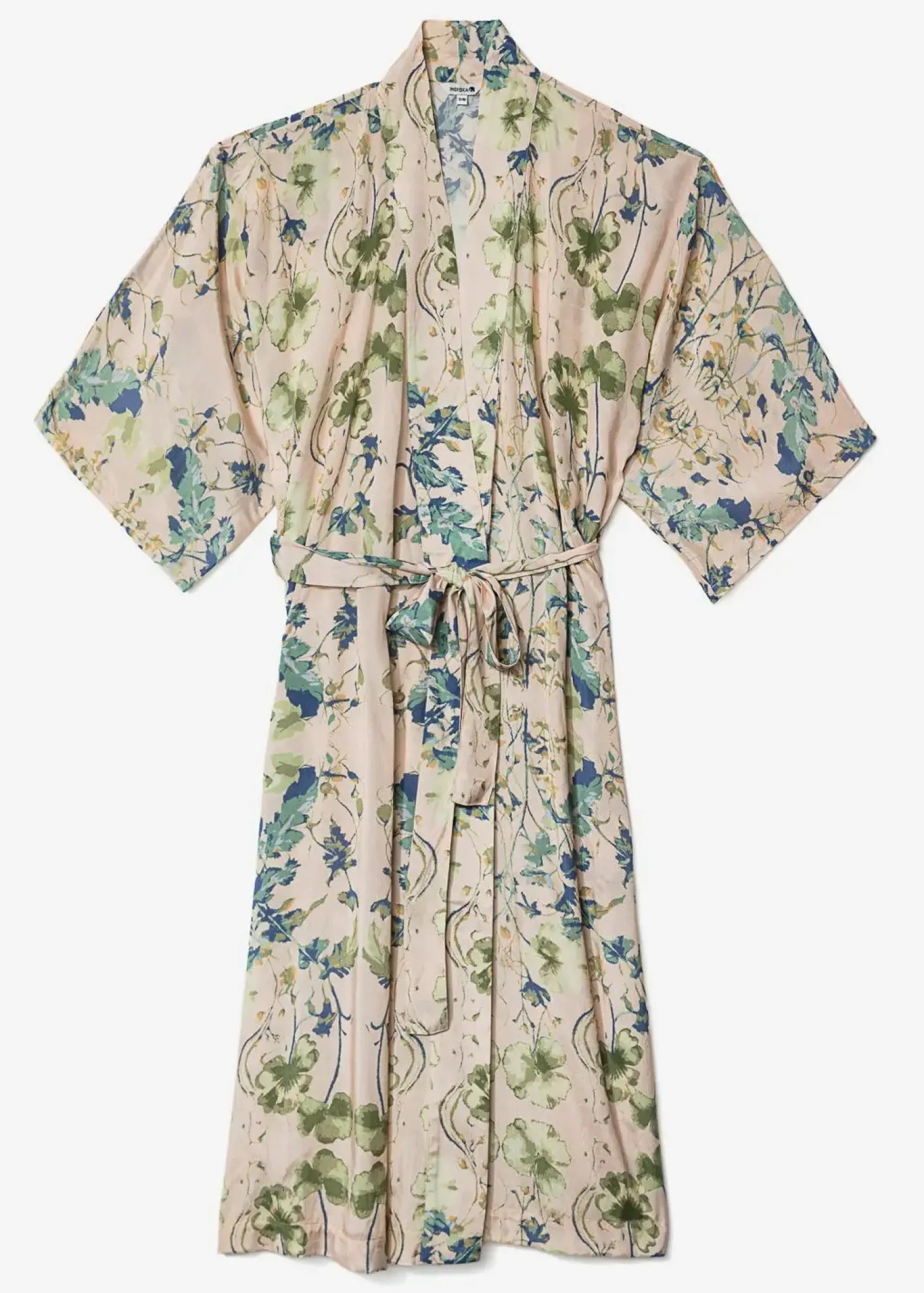 Blommig lång kimono