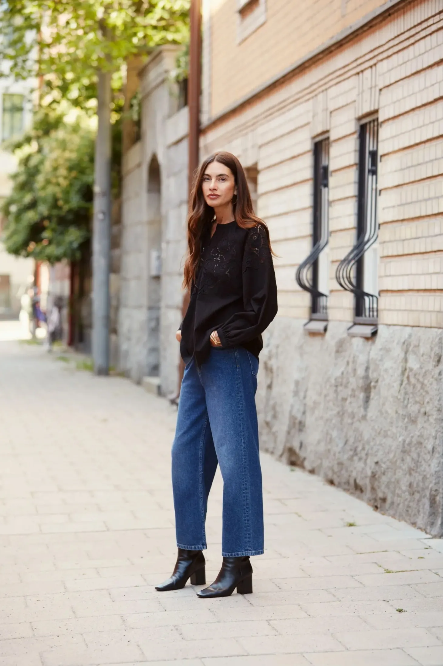 Broderad blus
