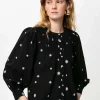 Broderad bomullsblus