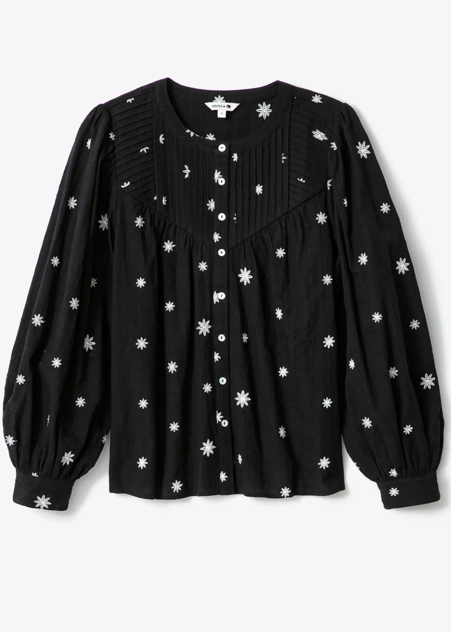 Broderad bomullsblus