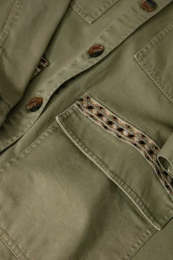 Broderad bomullsjacka