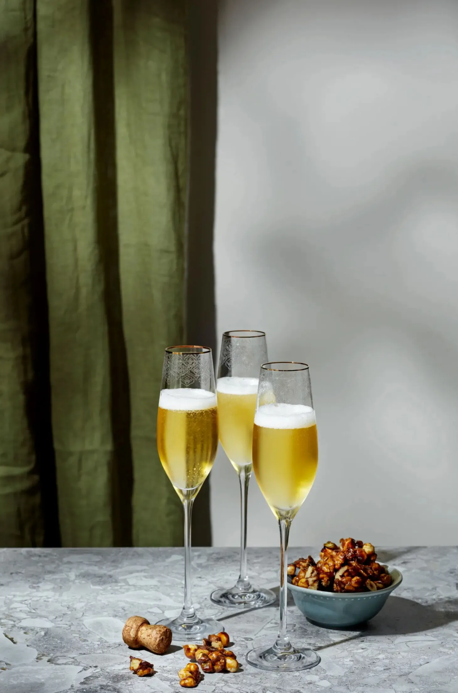 Champagneglas i kristall