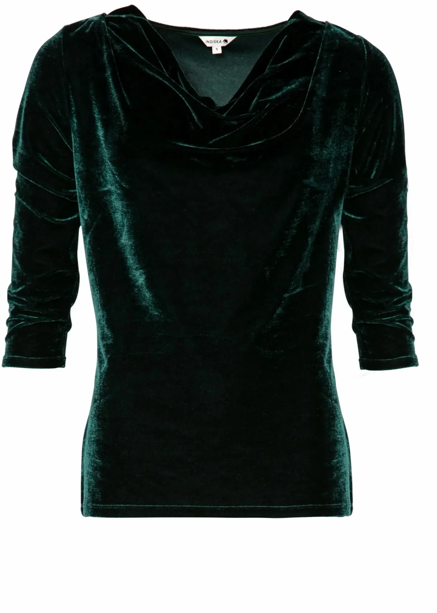 Draperad velourtopp