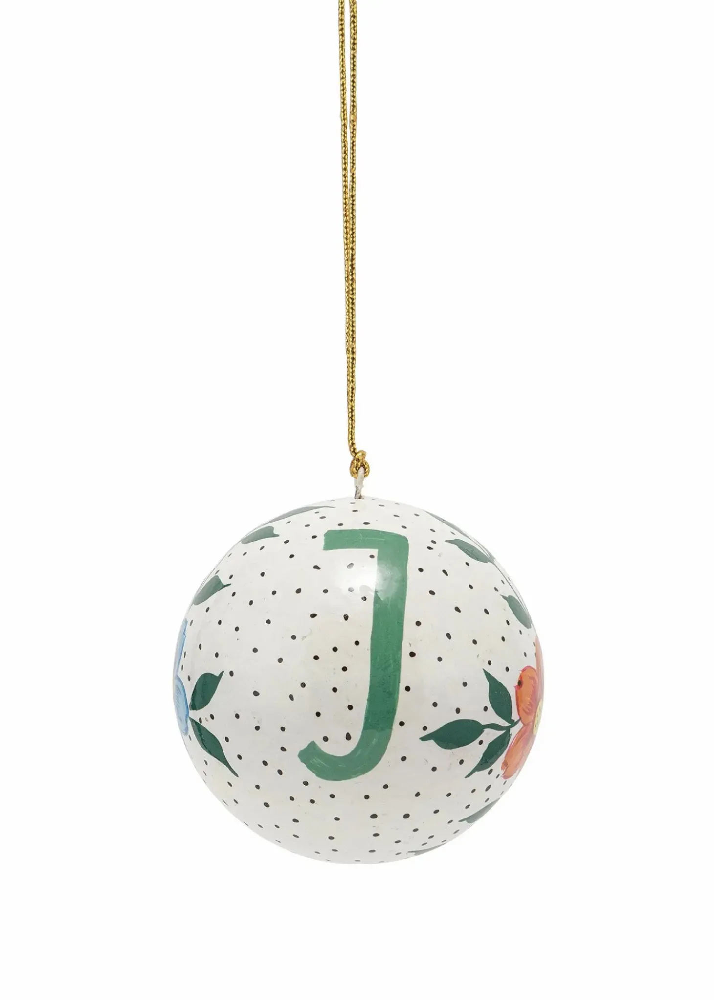 Julgranskula med bokstav