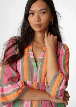 Kort jacquard-vävd tunika