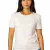 Ljusrosa t-shirt med puffärm