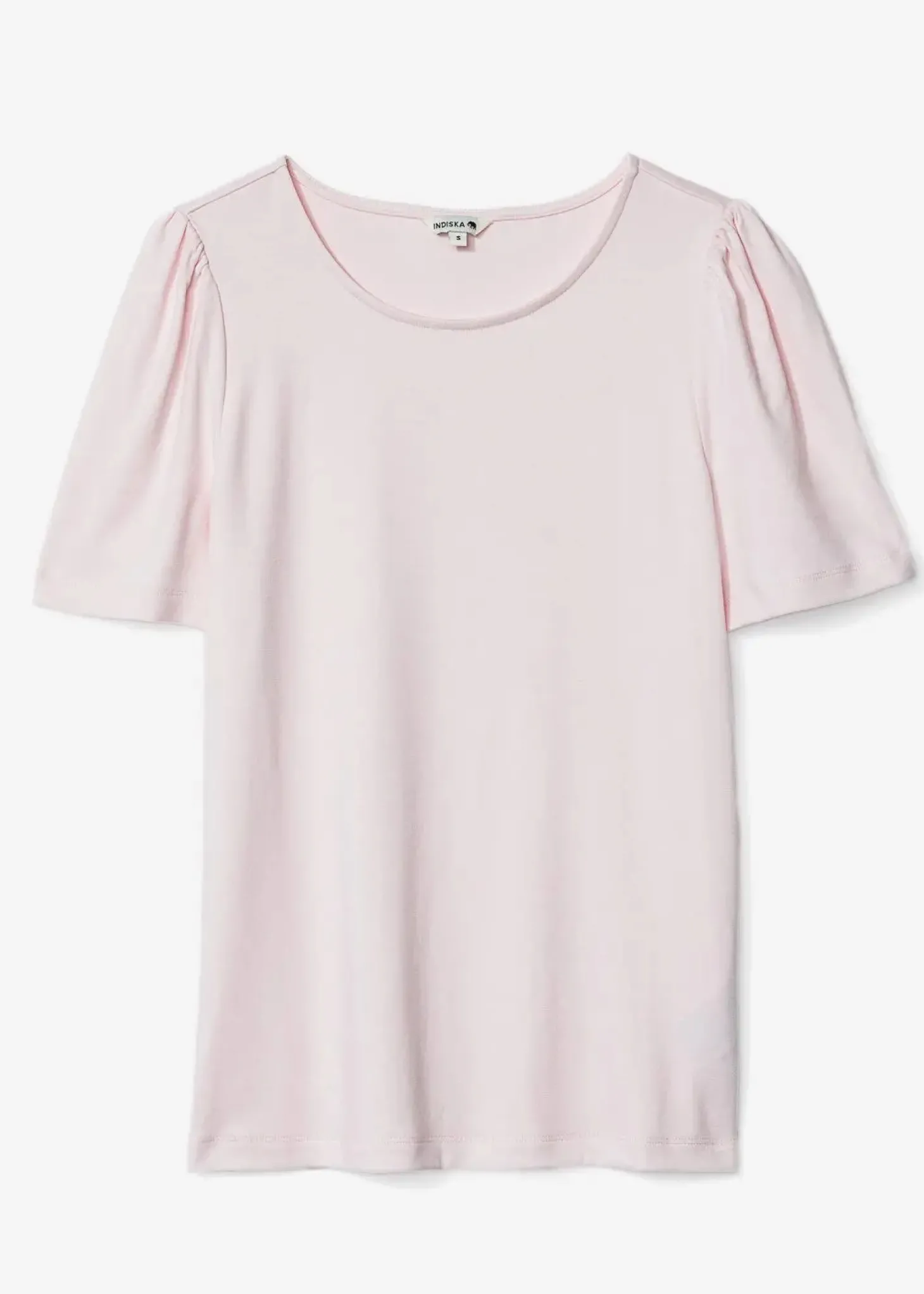 Ljusrosa t-shirt med puffärm