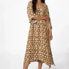 Lång mönstrad kaftan