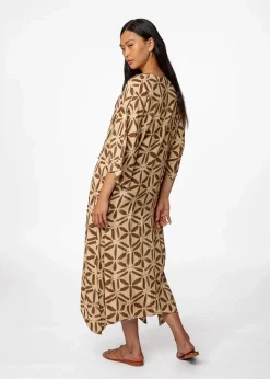Lång mönstrad kaftan