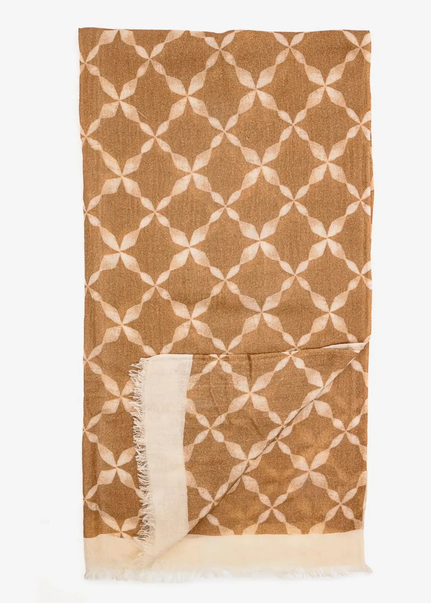 Mönstrad beige scarf
