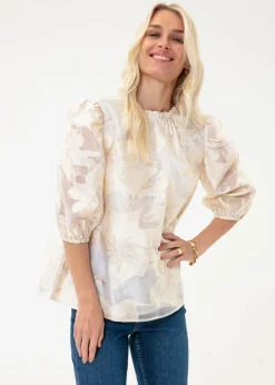 Mönstrad jacquardblus