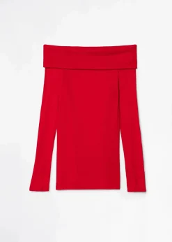 Röd off-shoulder topp