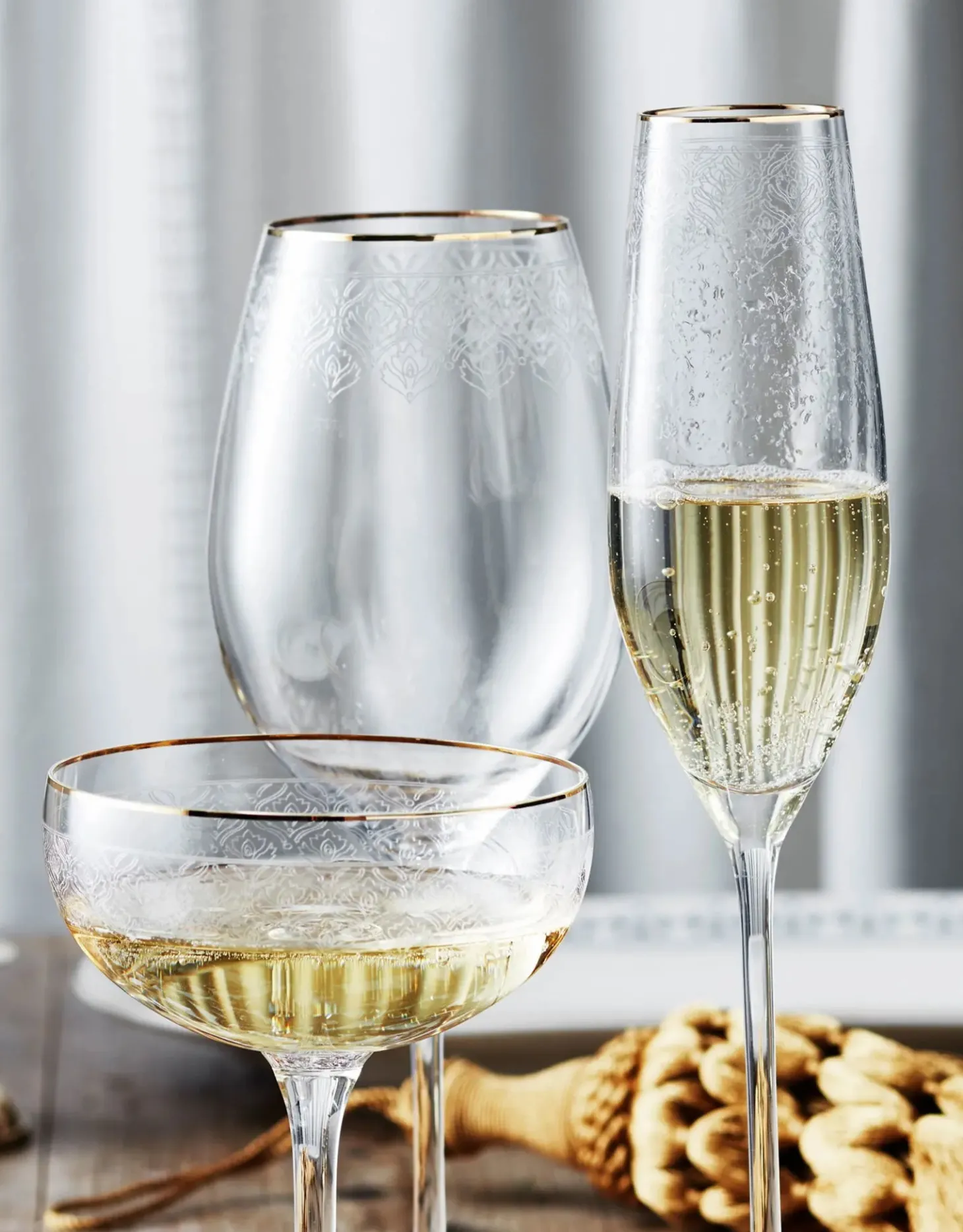 Rödvinsglas i kristall
