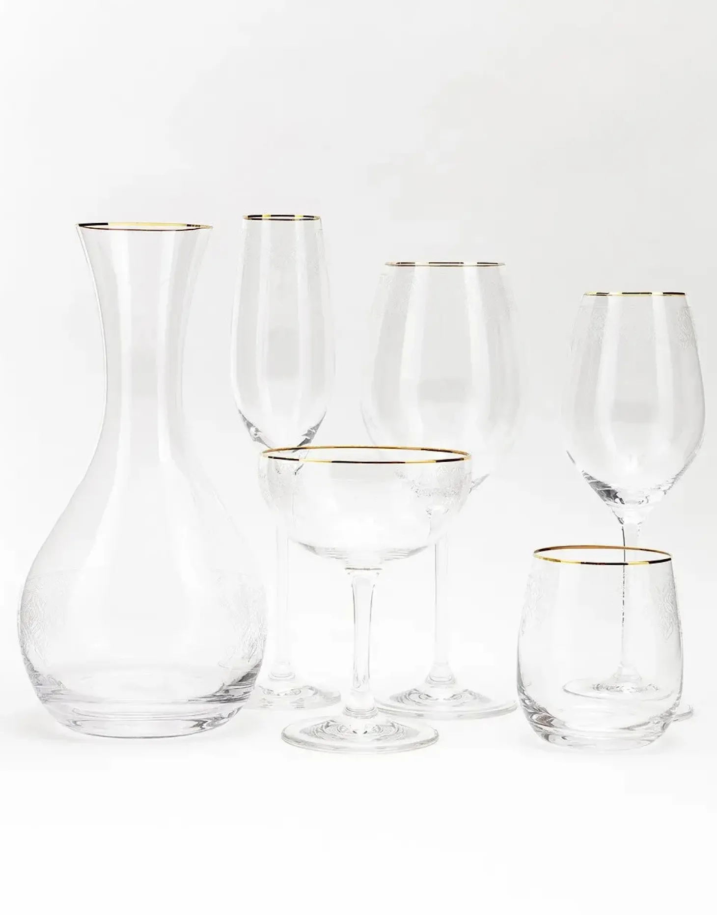 Rödvinsglas i kristall