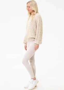 Ribbade leggings i jersey
