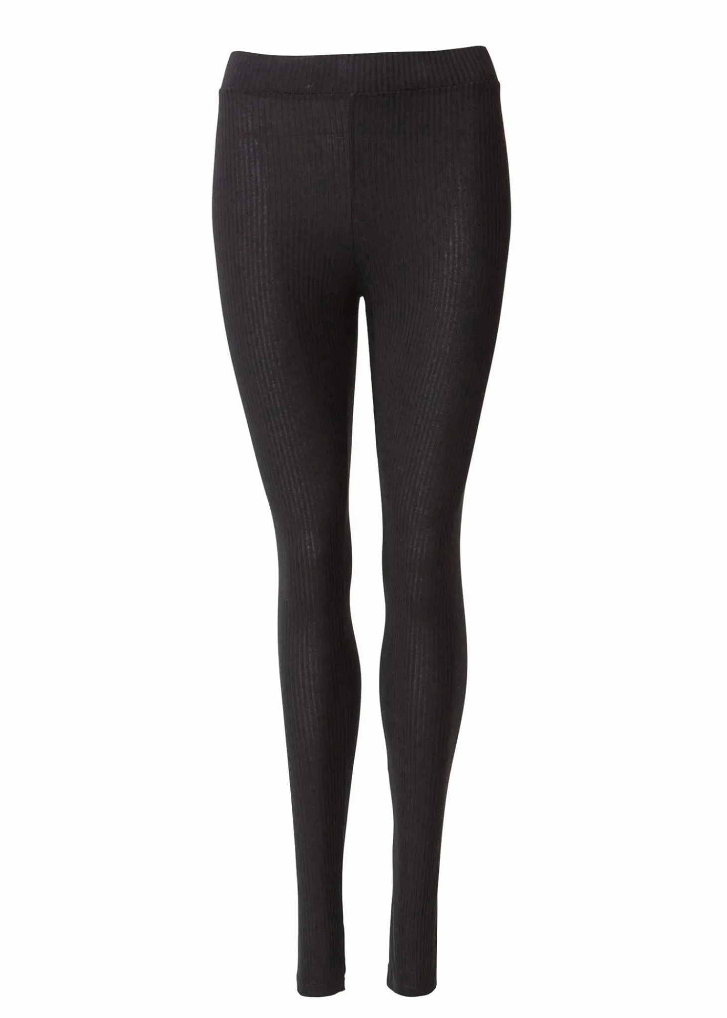 Ribbade leggings i jersey
