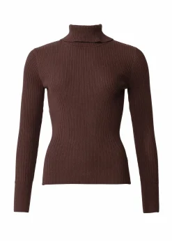 Ribbstickad polotröja
