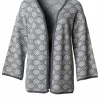 Stickad kort cardigan i ullblandning