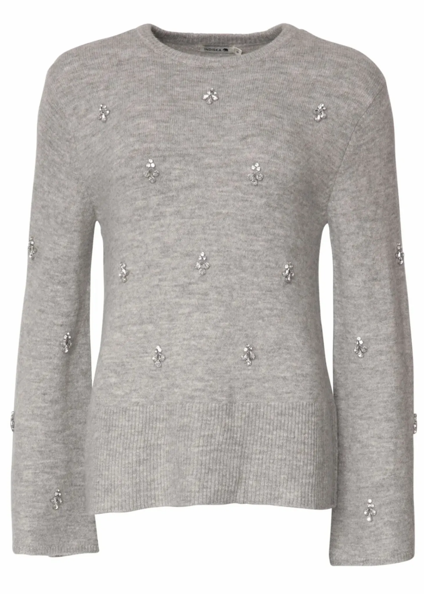 Stickad tröja med strass