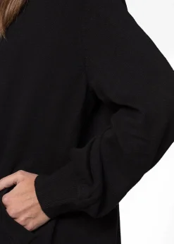 Svart lång stickad kofta