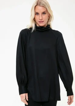 Svart långärmad blus