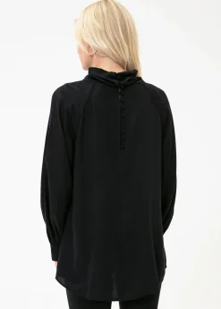 Svart långärmad blus
