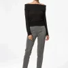 Svart off-shoulder topp