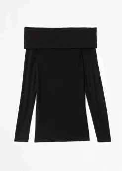 Svart off-shoulder topp