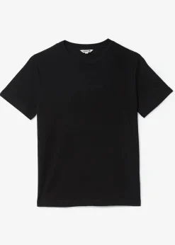Svart T-shirt i bomull och modal