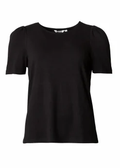 Svart t-shirt med puffärm