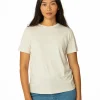 Vit T-shirt i bomull och modal