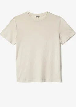 Vit T-shirt i bomull och modal