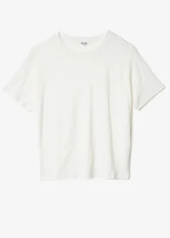 Vit t-shirt i linblandning