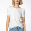 Vit t-shirt med puffärm