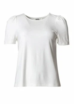 Vit t-shirt med puffärm