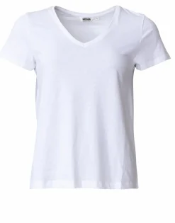 V-ringad bomulls t-shirt